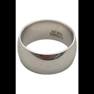 Silver Style Rhodium-Plated Sterling Silver Polished Band Ring